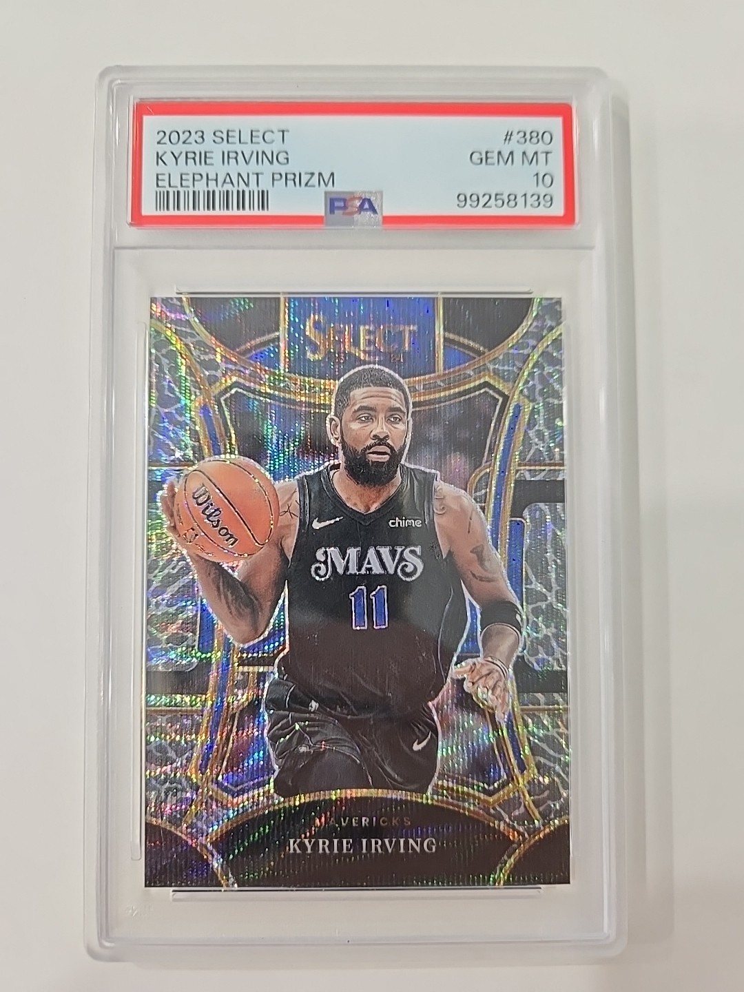 2023 Select Kyrie Irving Elephant Prizm #380 PSA 10 GEM POP 4 Dallas Mavericks