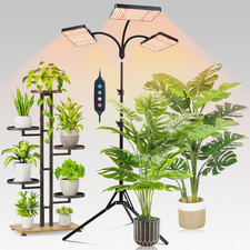 2026 3-Head Grow Light with Adjustable Stand  Timer for Large Plants