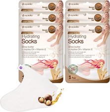 Epielle Hydrating Foot Masks Socks 6pk for foot cracked and Socks