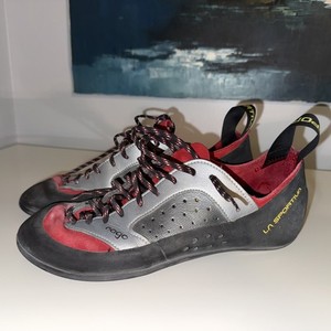 La Sportiva Nago Men\'s and Women’s Red and Gray Lace-Up Climbing Shoes La Sportiva | Shoes | La Sportiva Gray And Red Athletic  main image 4