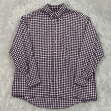 Bulwark Flame Resistant Shirt Mens XXL Excel FR Red Blue Plaid Workwear CAT 2