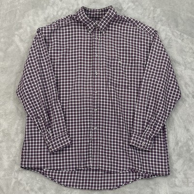 Bulwark Flame Resistant Shirt Mens XXL Excel FR Red Blue Plaid Workwear CAT 2