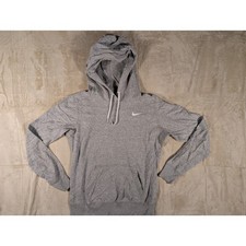 Nike Men's Fleece Hoodie Heather Grey Pullover Sweatshirt Size Small