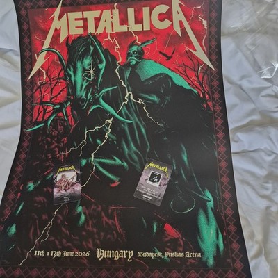 Metallica Poster Budapest 11.06 + 13.06 limitiert + 2 Fancards