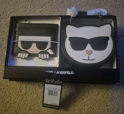 KARL LAGERFELD PARIS KARL & CHOUPETTE CAT SHOULDER BAG 2 PIECE SET