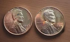 1957 P D Lincoln Wheat Cent (BU) Brilliant Uncirculated 2 Coin Set #2460