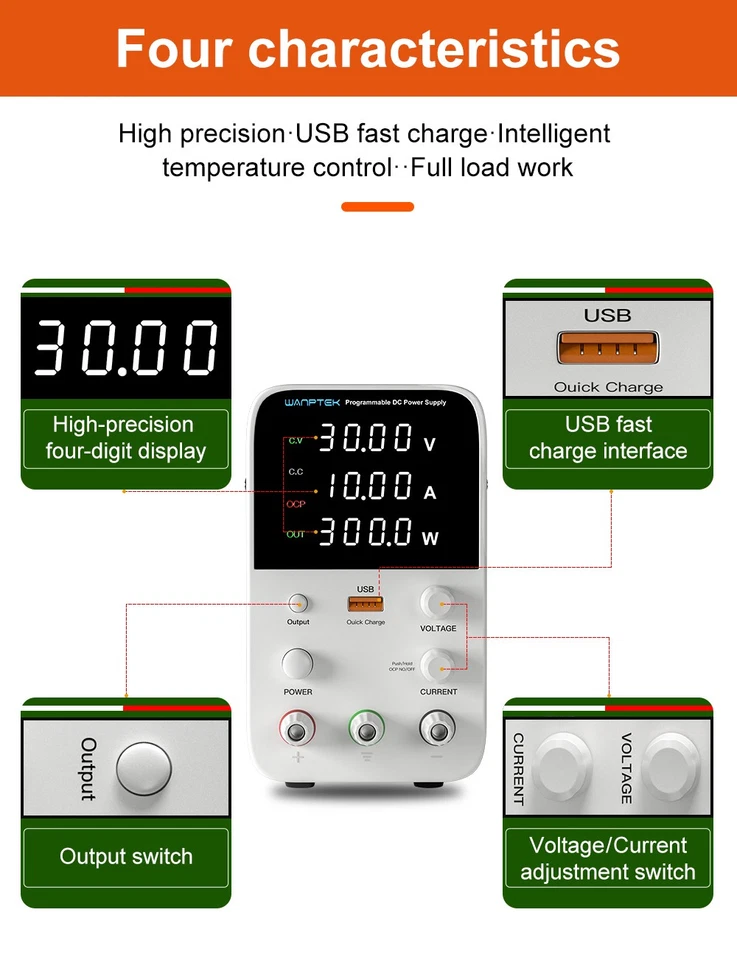 Fuente de alimentación de laboratorio DC ajustable 0-160V 0-2A conmutación de banco programable variable Foto 4 de 4