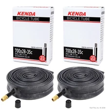 Kenda 700 28-35 Schrader (27" x 1-1/8 1-1/4") Road Bike Inner Tubes 2-Pack