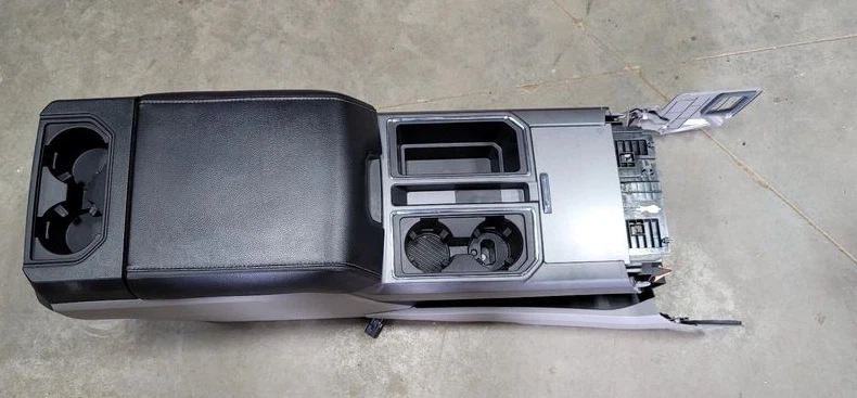 2017-2020 Ford F150 Floor Center Console Assembly Black Grey Without Side Trims - Image 2 of 3