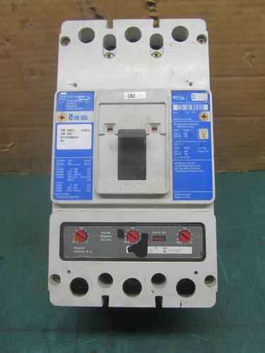 CUTLER HAMMER WESTINGHOUSE INDUSTRIAL CIRCUIT BREAKER DK 65K 300A 240VAC 3 POLE