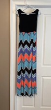 Chevron Maxi Dress Size Medium