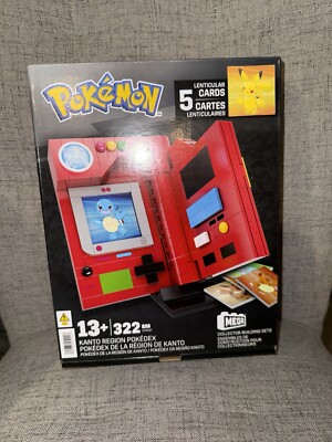 Mega Pokémon Kanto Region Pokédex - Set w/ 5 Lenticular Cards - New