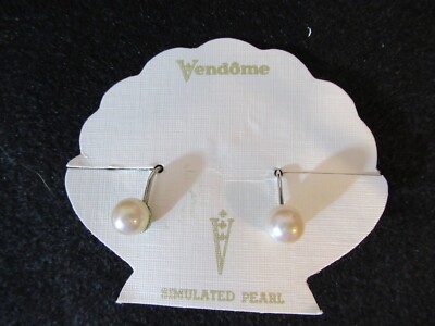 Vintage VENDOME Simulated Pears Earrings Adjustable Clip on NOS