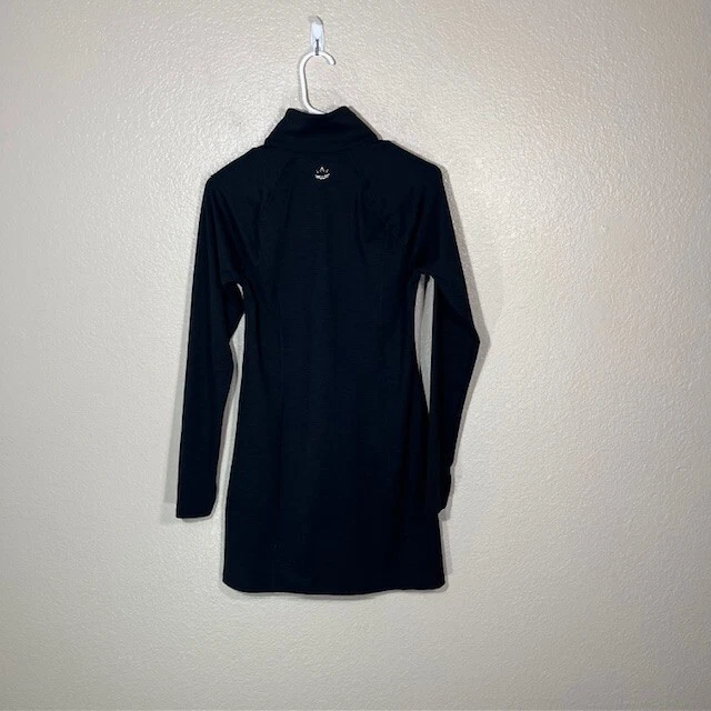beyond-yoga dress 1/4 zip athletic stretch long sleeve thumbholes 