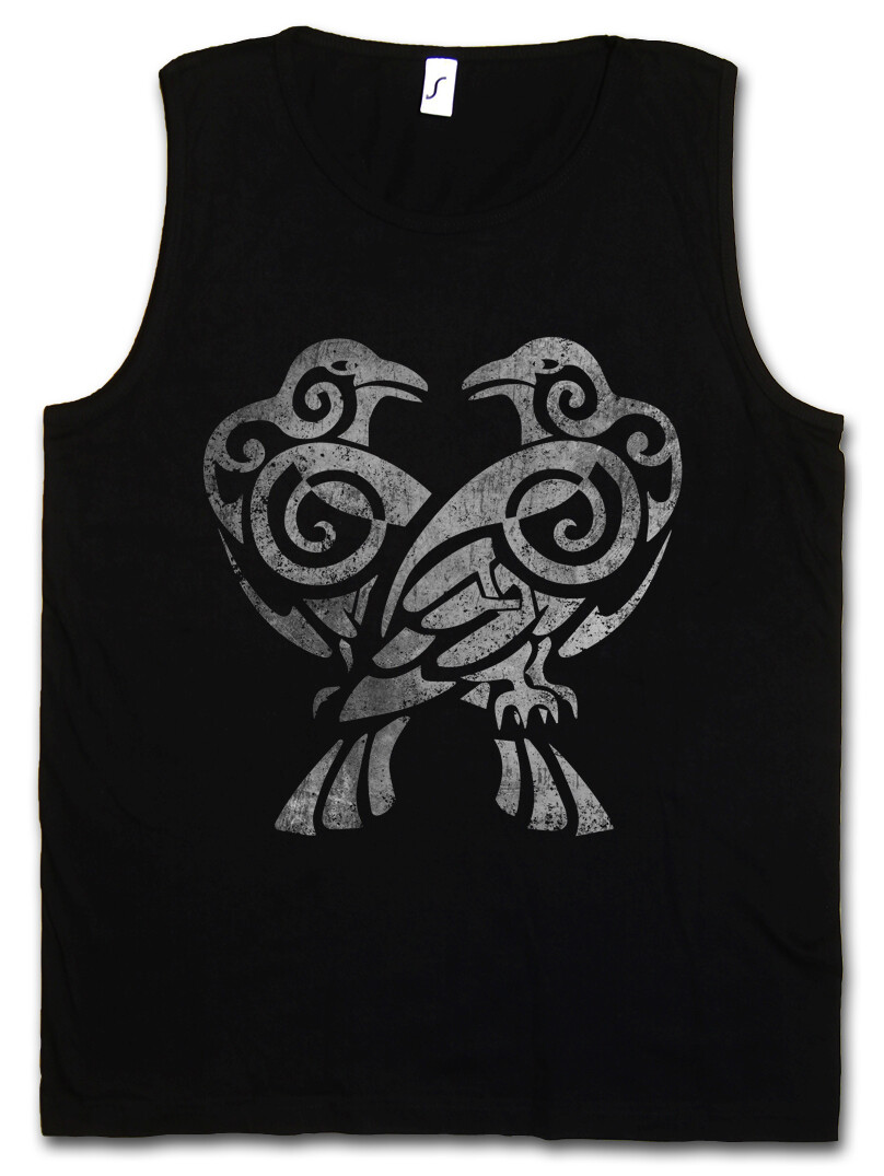 ALTRA HUGIN AND MUNIN IV TANK TOP Valhalla vichinghi norvegesi Odhin Odin Thor Raven Raven Raven Ravens