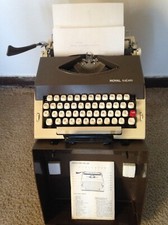 Vintage Royal Safari Portable Typewriter With Manual & Case thumbnail