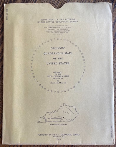 Set of 9 KENTUCKY Geologic Quadrangle Maps - US Geological Survey, 1962-1965 - Picture 14 of 24