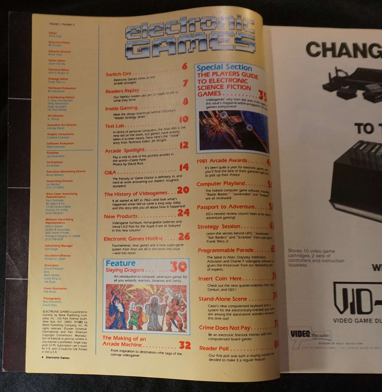 Electronic Games Magazine 2 March 1982 UFO Star Raiders Rare Video