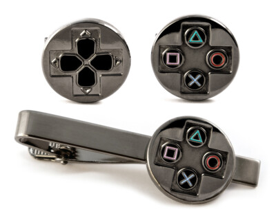 Playstation Tie Clip Tack, PS4 Controller Cufflinks, Groomsman Gaming Jewelry