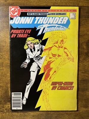 JONNI THUNDER 3 NEWSSTAND ROY THOMAS STORY DC COMICS 1985 VINTAGE