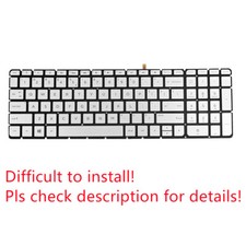 US Silver Backlit Keyboard for HP Envy 17-u153nr Backlight