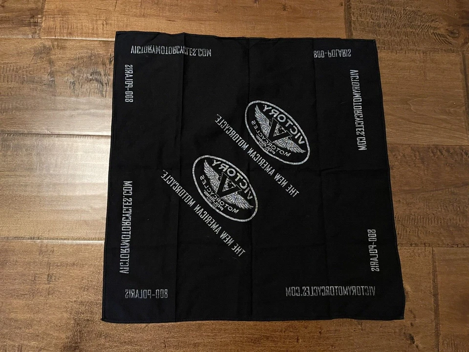 Lenço bandana Victory Motorcycles Polaris preto bicicleta - Imagem 2 de 2