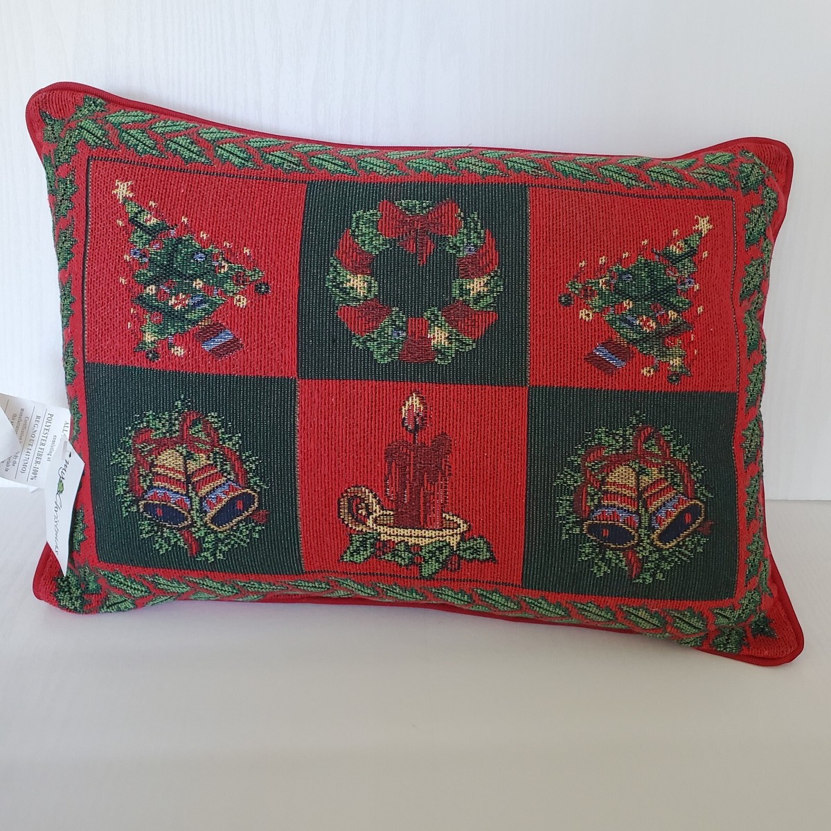 Vintage Christmas Tapestry Holiday Throw Pillow Shopko 13