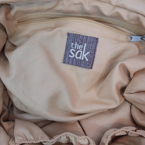 The Sak Crochet Indio Satchel Shoulder Bag Purse Handbag Sand Stripe - Picture 4 of 6