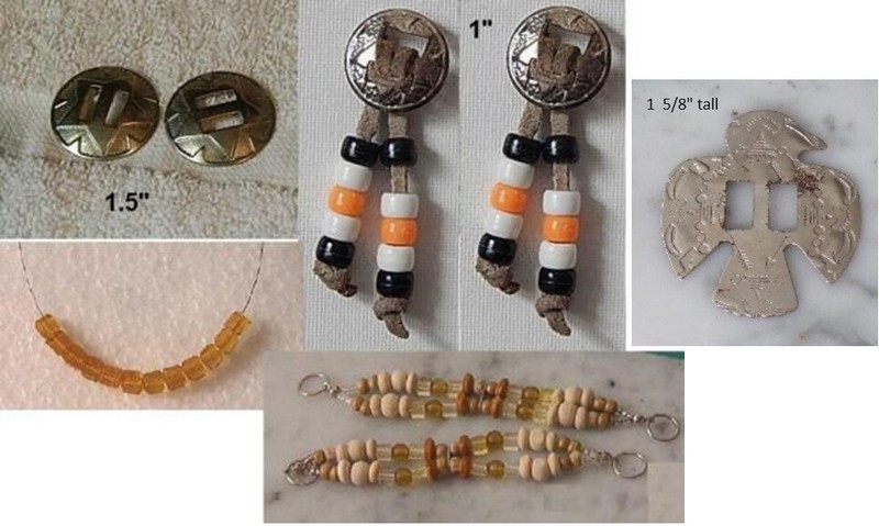 Various Beads & Pieces for Jewelry Crafting / Making Lot #2 Earrings Necklace