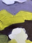 Abstract Landscape Oil Painting Collectible Small Artwork 8 x 8 TWOBADARTISTS — photo 3