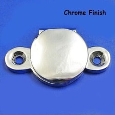 Vintage/Classic Car Small Plain Eared Keyhole Escutcheon, Choice of Finish
