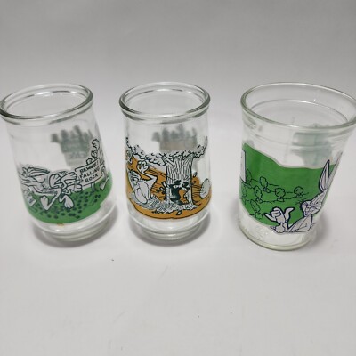 Lof Of 3 Mixed -Welch s Jelly Glass Looney Tunes Special Edition 3, 5, Collect 1