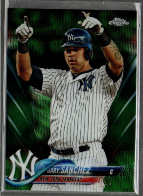 2018 Topps Chrome Green Wave Refractors #182 Gary Sanchez /99