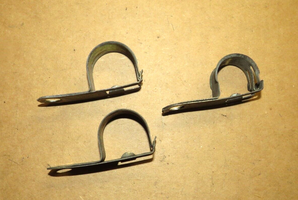 1984-1991 Corvette Main Headlight Harness Mounting Metal Clamps, (3), GM