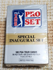 1990 Inaugural PGA Golf trading card set, 100 cards, still sealed in box