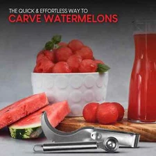 Watermelon Stainless Steel Melon Baller Scoop Fruit Knife Cutter Slicer Tool