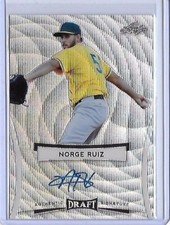 2017 Leaf Metal Draft NORGE RUIZ Wave Prismatic Auto RC ATHLETICS