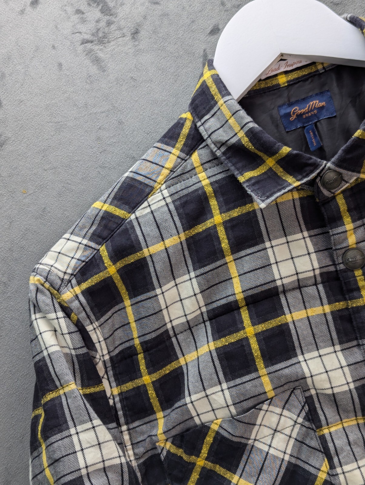 Good Man Brand Lumberjack Shirt Sz Medium Slim Or Small Fit Plaid Lined Shacket image 5