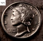 1927 Mercury Dime - Almost Uncirculated (AU) -- 90% Silver