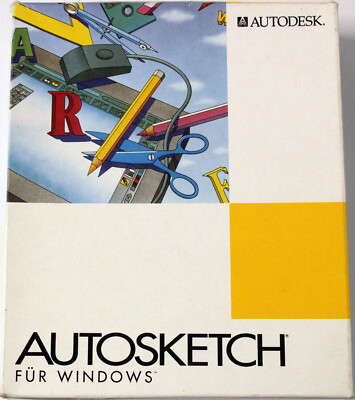 RARITÄT - Autodesk AutoSketch 1.02 - DOS, Windows - Deutsch - 3½  & 5¼ 