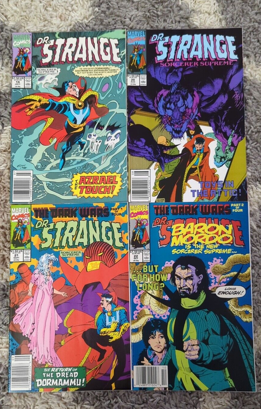 Run Of 4 1990 Marvel Dr. Strange Comics #19-22 Newsstand Bagged And Boarded