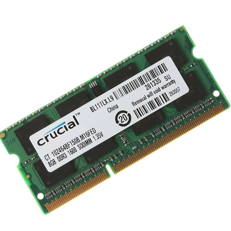 Crucial 8GB 4GB 2G 2Rx8 PC3L-12800S DDR3L 1600MHz 1.35V SO-DIMM Laptop Memory UK - Image 4 of 4