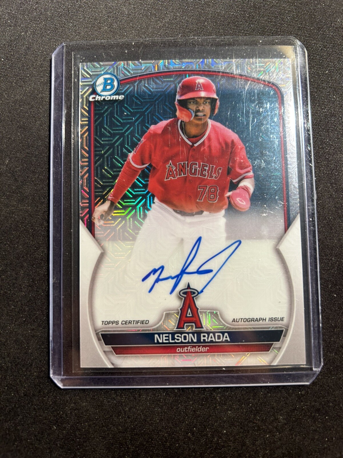 2023 Bowman Chrome Mega Box NELSON RADA On Card Auto Card #BMA-NR - LA ANGELS