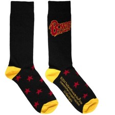 David Bowie Unisex Ankle Socks: Stars Black UK Size 6 - 11