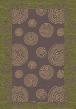 Milliken Green Rings Loops Hoops Contemporary Area Rug Bordered Wabi Celadon