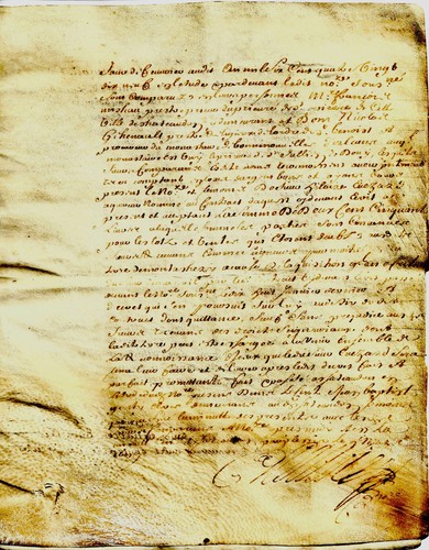 1699 Vente terre et métairie de Moutachery Luz par Des BANS de MAREUIL à EVEZARD - Photo 6 sur 8