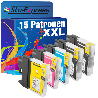 15x Patronen PlatinumSerie für Brother MDCP-J125 DCP-J315W DCP-J515W MFC-J220 LC