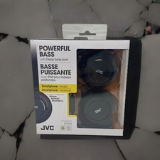 JVC Lightweight Headphones, 2-Way Foldable Flat On Ear Headband With Mic, Black