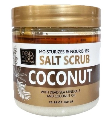 Dead Sea Collection Coconut Mineral Salt Scrub 23.28 oz Exfoliating Glow