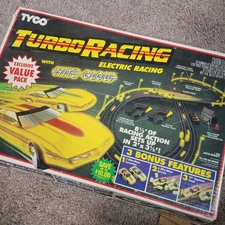 1992 TYCO Turbo Racing Electric Slot Car Nite Glow 6676 Replacement Parts